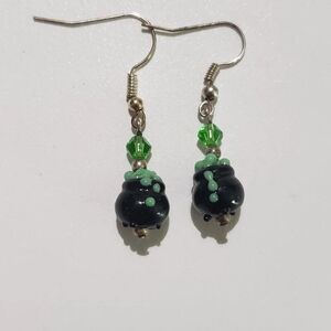 Witch's Cauldron Halloween Earrings NEW WICKED WITCH OF THE WEST Elphaba